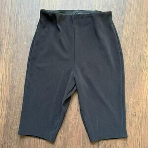 Zara Ribbed Knit Bike Shorts Women’s Medium Black High Rise Stretch